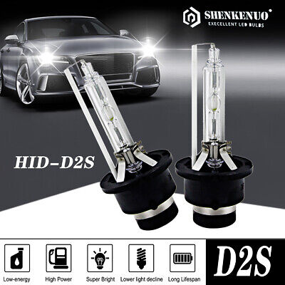 2x D2S 6000K HID Xenon Headlight Light Replacement Bulbs 35W 