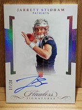 2019 JARRETT STIDHAM Panini Flawless Signatures Silver Rookie Autograph RC 17/20