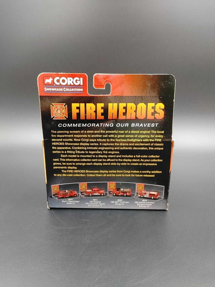 2002 Corgi Fire Heroes 1966 GMC Fire Pumper CS90009 Chicago FD Die Cast - Image 4 of 4