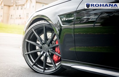 20” ROHANA RF1 MATTE BLACK CONCAVE WHEELS FOR MERCEDES CLS400