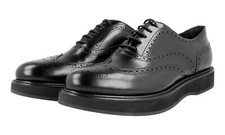 PRADA Oxford Brogue Dress Shoes Platform Sneaker Sole - Black