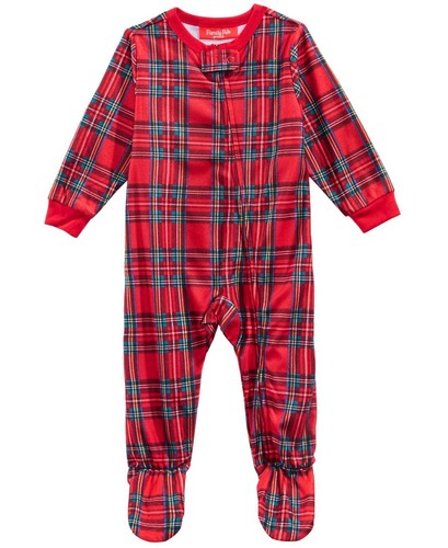 Family Pajamas Infant Brinkley Plaid Footed Pajamas - Picture 2 of 3