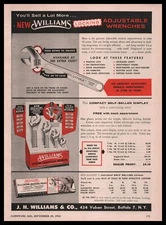 1955 J. H. Williams & Co. Buffalo New York Wrench Store Display Vintage Print Ad