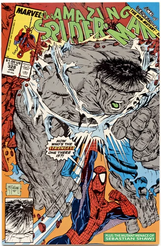 Amazing Spider-Man 328 NM/M Signed Inside Page 1 By Todd McFarlane (Vs. Hulk)