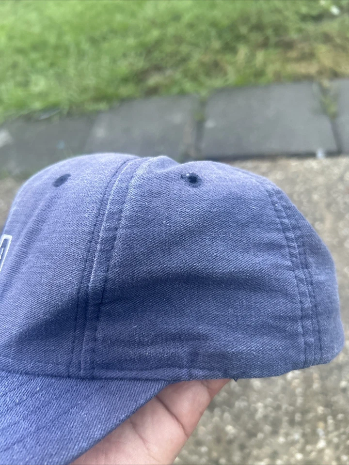 Vintage AMERICAN AIRLINES AA Logo 6 Panel Blue Dad Hat Cap USA Made Faded - Image 3 of 4