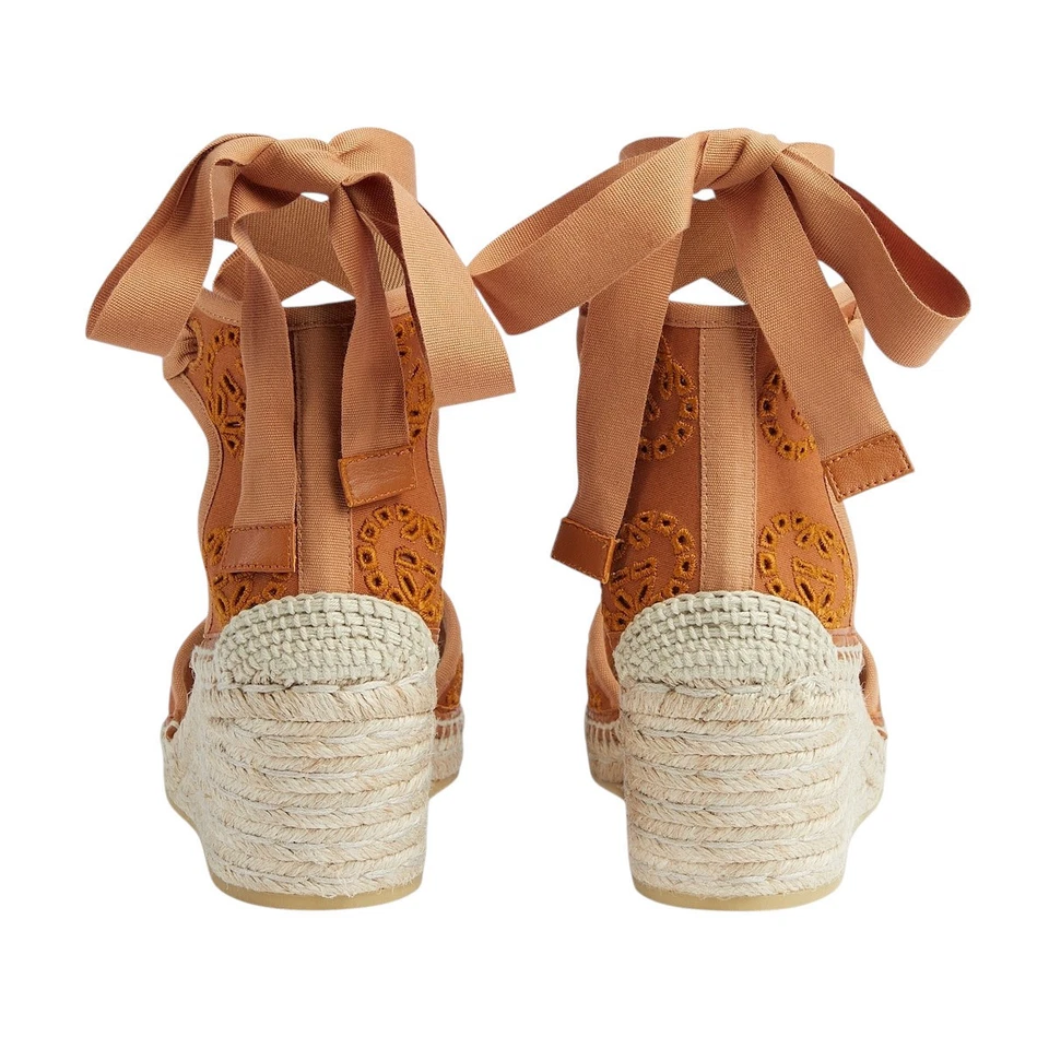 Auténticas alpargatas Gucci de lona entrelazadas G para mujer 771779 nuevas $1050 Foto 4 de 4