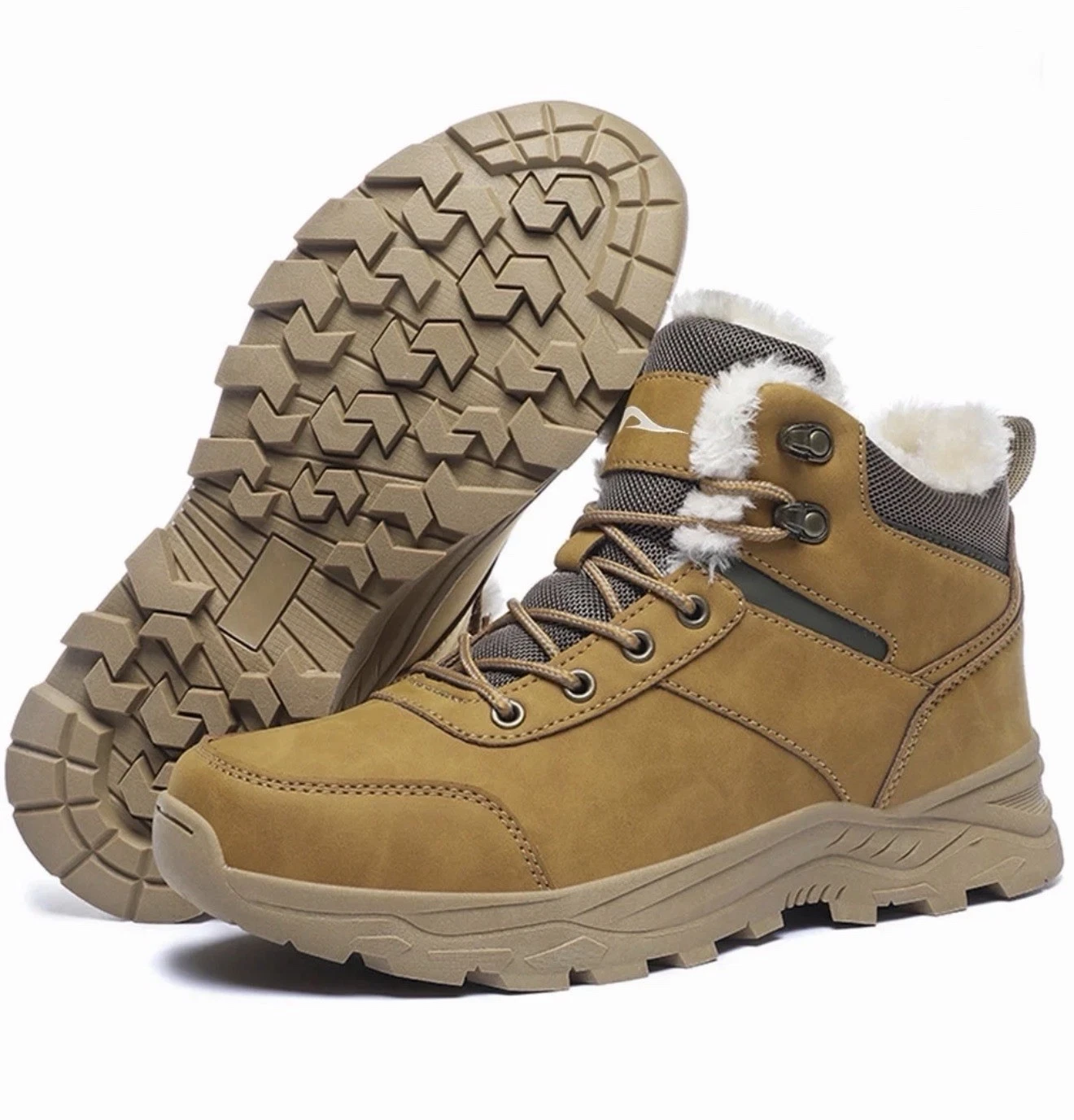 SnowBootsWaterproofWarmFauxFurLinedAnkle-NonslipHikingBootsSize6-13 available