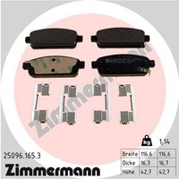 Zimmermann Bremsbelagsatz Scheibenbremse 25096.165.3 FüR Vauxhall Opel Zafira Mk
