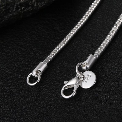 Men&Women's 925 Sterling Silver Tarnish-Free Italian Snake Chain Necklace 16-24*