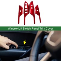 Fensterheber-Schalterblende FüR Honda Civic 2016-2019 Vorne/Hinten Rot