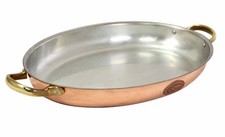 "CopperGarden®" 30cm Kupferpfanne oval - verzinnte Fischpfanne aus EU Manufaktur