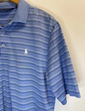 Polo Golf Ralph Lauren Men's S Polo Shirt Blue Striped White Pony Logo Classic