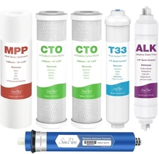 Simpure 6 Stage Alkaline Under Sink Reverse Osmosis Water Filter System Drinking