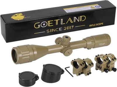 Goetland Gewehr Zielfernrohr 3-12x40 AO Airsoft Rot Grün Fadenkreuz mit Montage