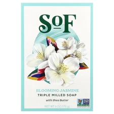 Triple Milled Bar Soap with Shea Butter, Blooming Jasmine, 6 oz (170 g)