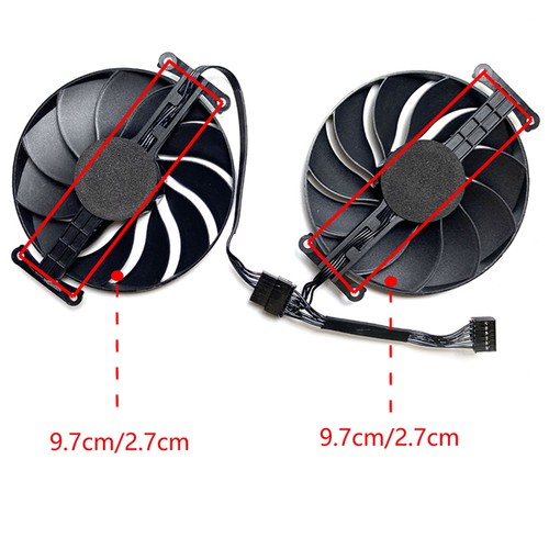 Graphics Card Cooling Fans for ASUS RTX4060 4060ti 4070 DUAL OC - Afbeelding 9 van 16