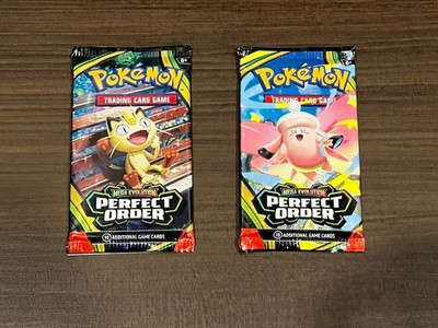 2x Pokemon TCG Mega Evolution Perfect Order Booster Packs Sealed Custom Packs