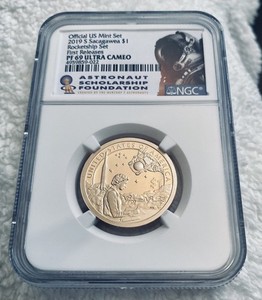 2019 S Sacagawea NGC PF69 Ultra Cameo 1st Release Rocketship Set Low Mintage