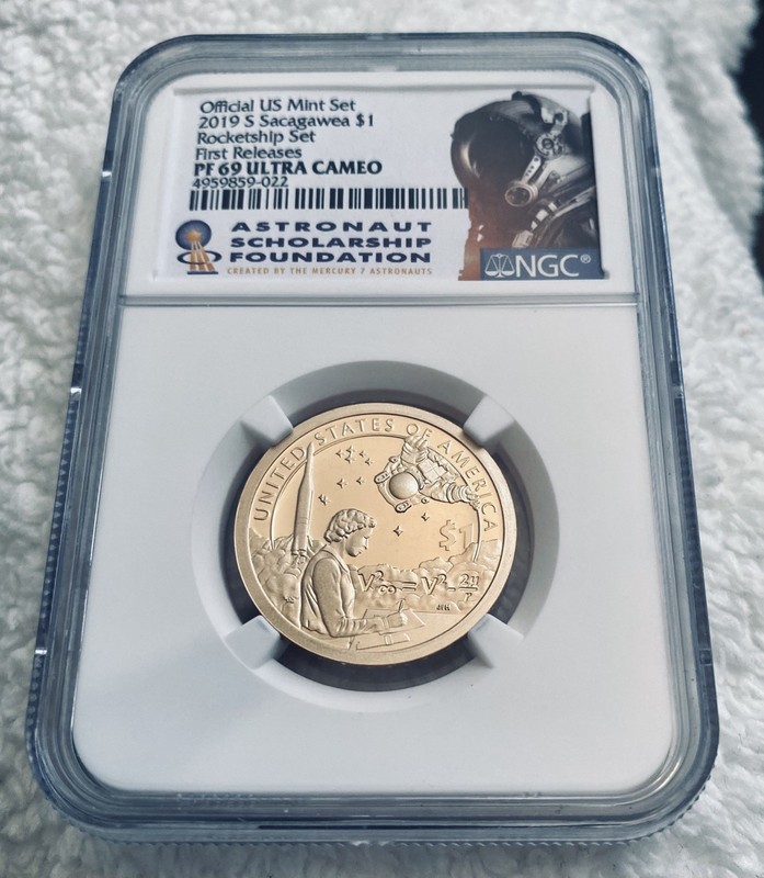 2019 S Sacagawea NGC PF69 Ultra Cameo 1st Release Rocketship Set Low Mintage