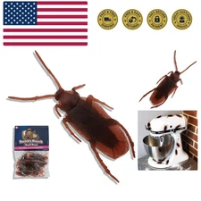 Creepy 12-Pack Fake Cockroaches - Perfect for Terrifying Pranks & Scares