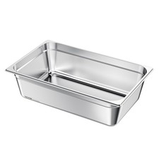 1 Pack Stainless Steam Hotel Pan, Full Size Table Steam Pan, 6 Inch Deep Anti Ja