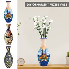 3D Jigsaw Vase DIY Plastic Arts Puzzle Flower Vase Made by 160 Curved weEtp