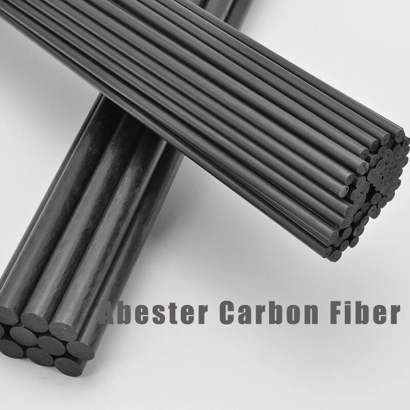 1-10Pcs Carbon Fiber Solid Rod 6 7 8 10mm 12mm 14mm 15mm 16mm 18mm 20mm x L500mm - Image 2 of 4