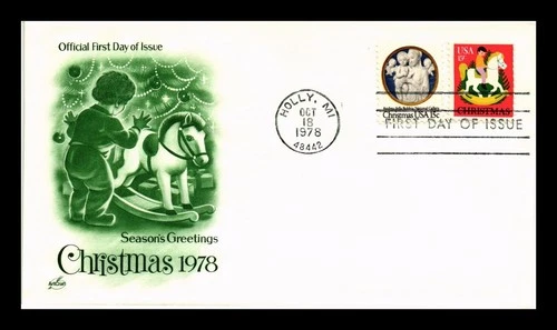 DR JIM STAMPS US COVER CHRISTMAS FIRST DAY ISSUE COMBO SCOTT 1768 1769