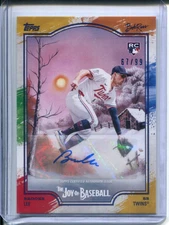 2025 Topps Bob Ross The Joy of Baseball Brooks Lee #67/99 Rookie AUTO