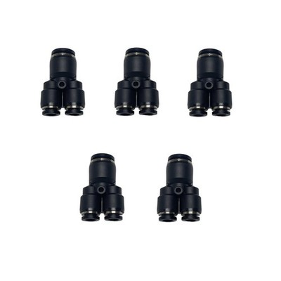 Pneumatic Push to Connect Y Splitter Reducer Union Fitting 3/8'' X 1/4'' x 1/...
