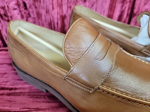 Zapato Mocasín Peter Millar Para Hombre 11 Excursionist Penny COÑAC NUEVO NOBOX MS25XF25 - Imagen 3 de 19