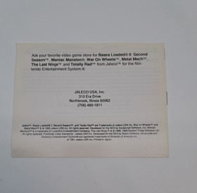 Whomp'em (Nintendo NES) Instruction Manual Booklet ONLY in great condition