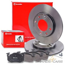 BREMBO BREMSSCHEIBEN VOLL Ø247 + BREMSBELÄGE HINTEN FÜR PEUGEOT 106 206 306