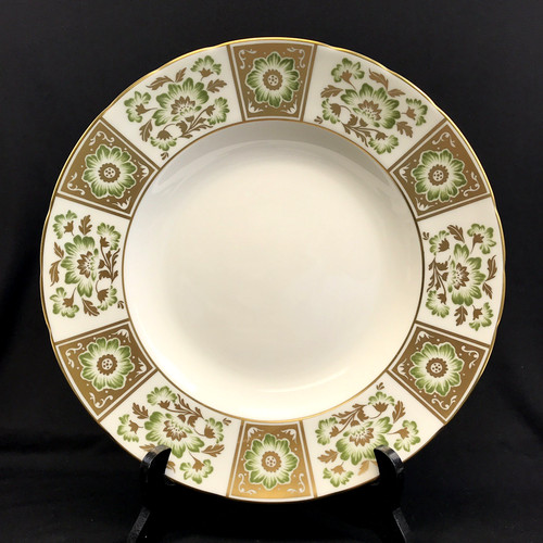 Royal Crown Derby "Green Derby Panel" #A1237 Dinner Plate (10.5") - Excellent!