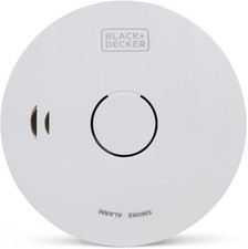 BLACK+DECKER Connected Smoke Alarm With Silence Button White For Home NEW