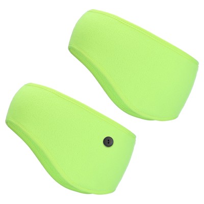 Ear Warmer Headband, 2Pcs Winter Stretchy Running Sweatband, Green