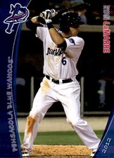 2012 Pensacola Blue Wahoos Grandstand #18 Ryan LaMarre Jackson Michigan MI Card