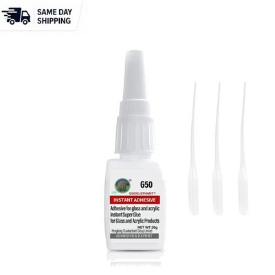 Quick-Drying Non-Toxic Super Glue for All Glass Applications - 0.7 Fl Oz Bottle