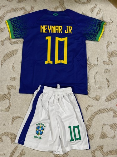 Brasil Neymar JR #10 & Vinicius J. #20 Soccer Jersey Blue Unisex Kids/Adult