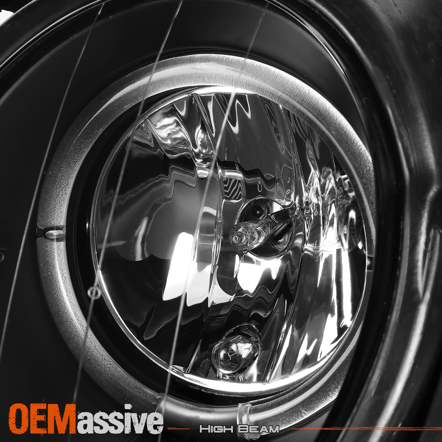 Fits 98-02 Mercedes Benz W208 CLK-Class JDM Black Dual Halo Projector Headlights