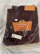 Vintage Levi 519 Corduroy "Cords" Pants 1981 30x32 Deadstock NWT, WINE