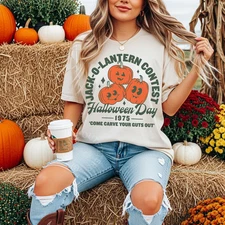 Vintage Inspired Jack-O-Lantern Carving Tee | Unisex Retro Halloween T-Shirt