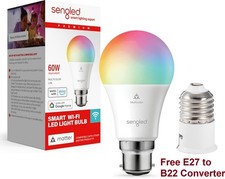 WiFi RGB Smart LED Light Bulb B22 for Apps by iOS Android Amazon Alexa Google