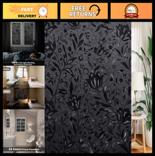 Total Blackout Window Film - Frosted Privacy Static Cling Tint, 100 Opaque, 17.