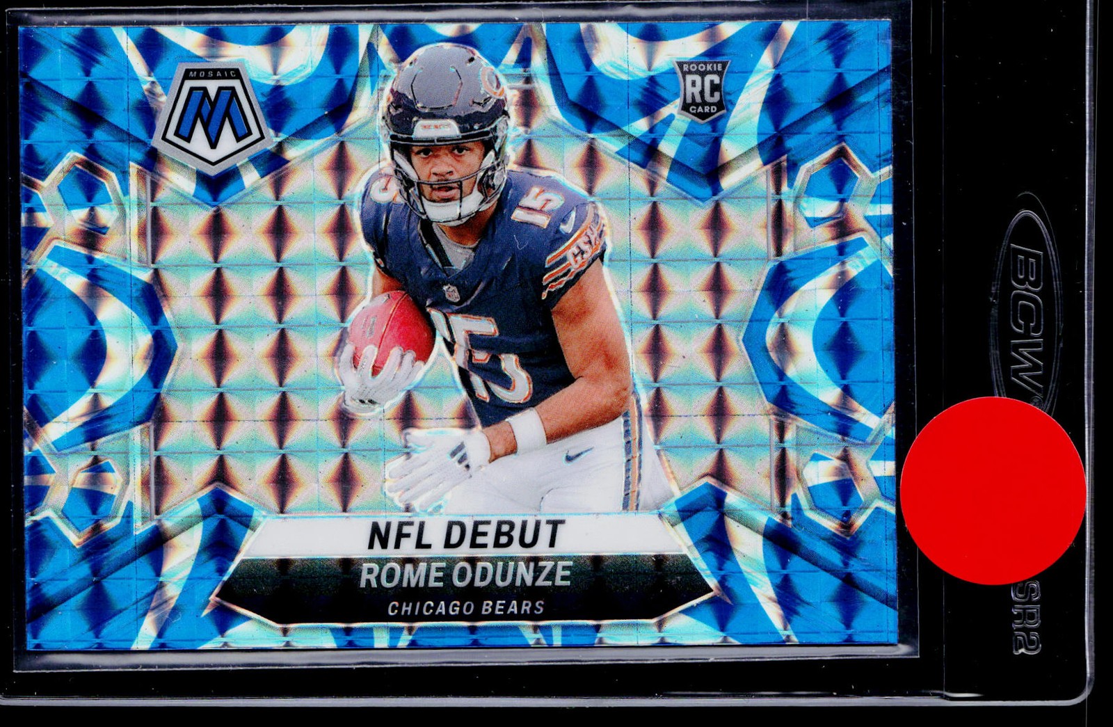 2024 Panini Mosaic #281 Rome Odunze Mosaic Reactive Blue