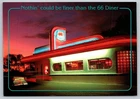 Vintage 66 Diner Albuquerque Route 66 Neon Sign Postcard 1994 6 X 4