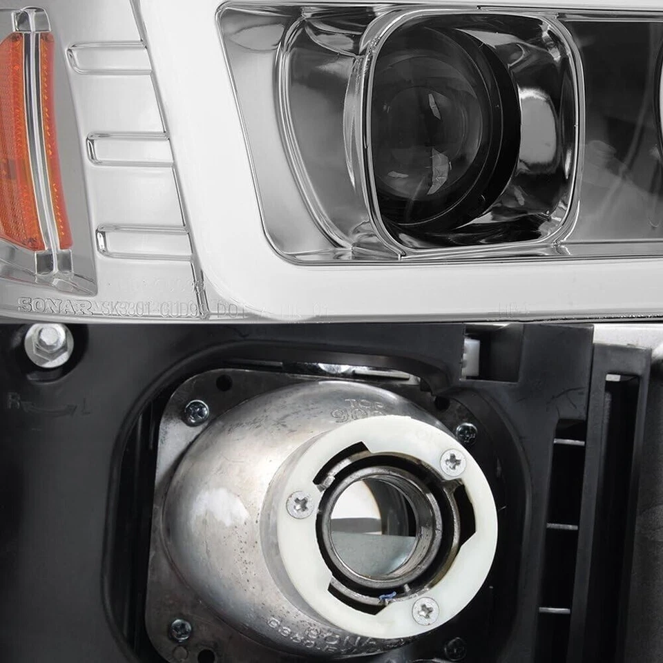 Faros proyectores de tubo LED 1999-2006 GMC Sierra 1500 2500HD 3500 Yukon XL Foto 3 de 4