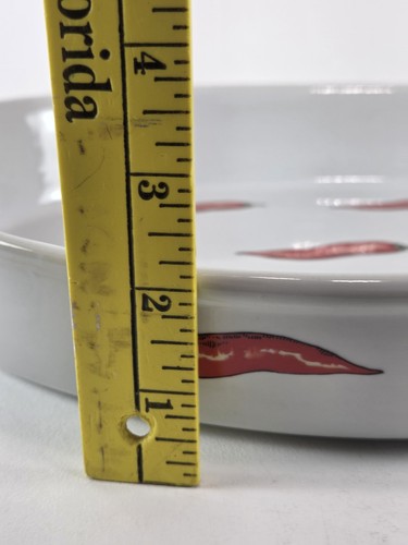 BIA Cordon Bleu Red Chili Peppers 13” Oval Ceramic Baker Dish  - Picture 5 of 8