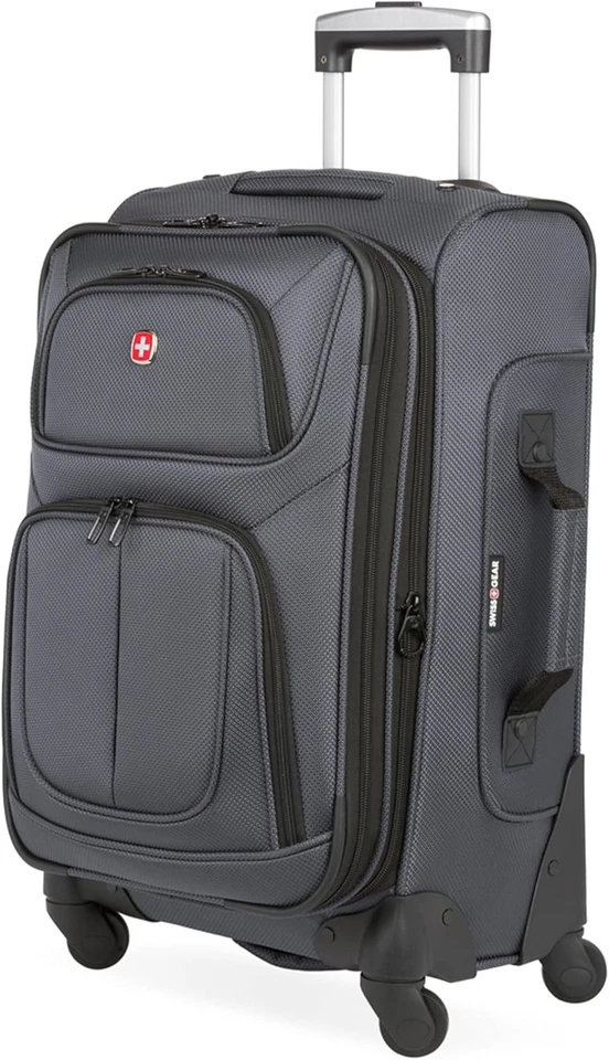 Sion Softside Luggage, 21-Inch, Expandable, Dark Grey - Image 3 of 4