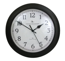 Firstime Manufactory 11" Quartz Wall Clock with Silent Sweep Whisper Technology